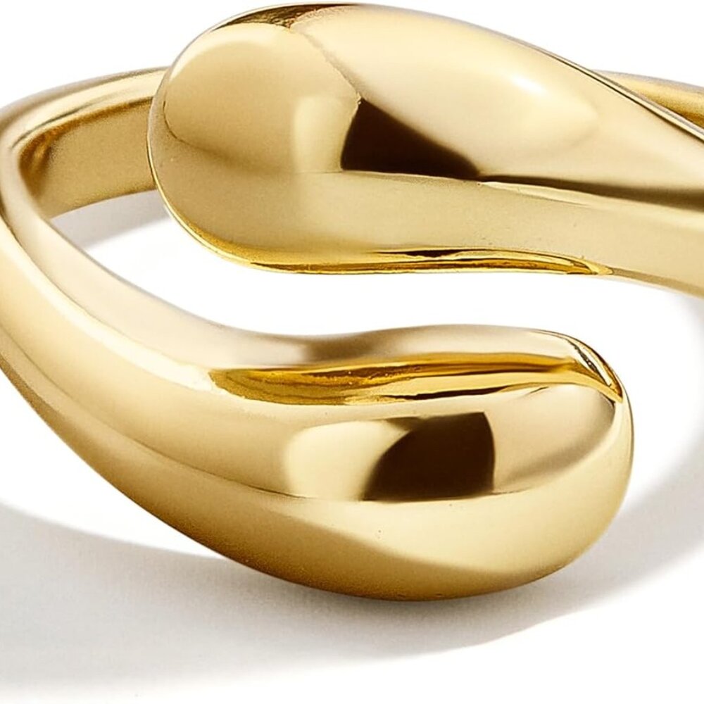 Versatile Size 9 Bridget Ring - Modern Teardrop D… - image 1